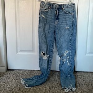 Garage high waisted ripped jeans